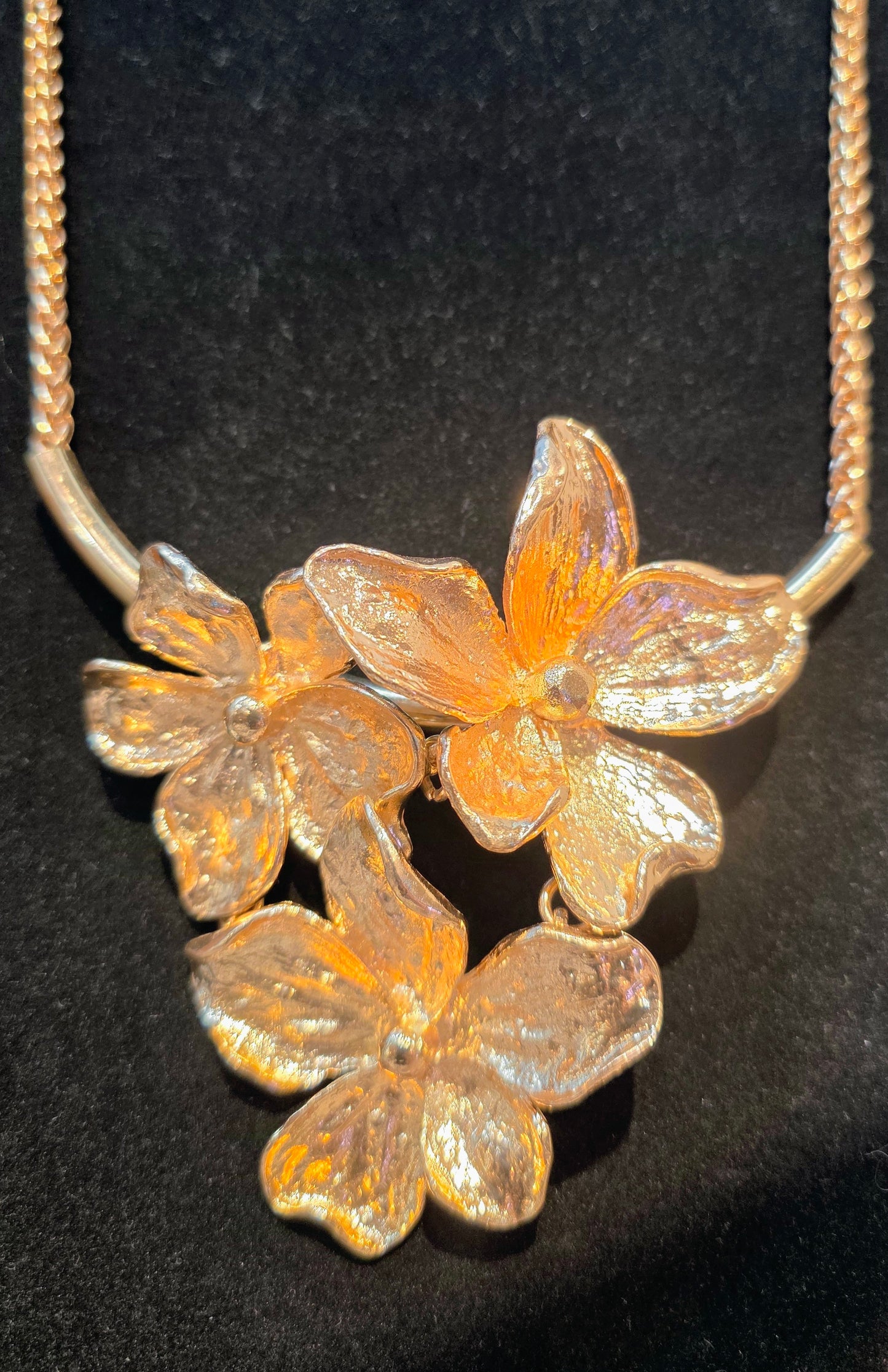 Floral Cluster Bib Necklace