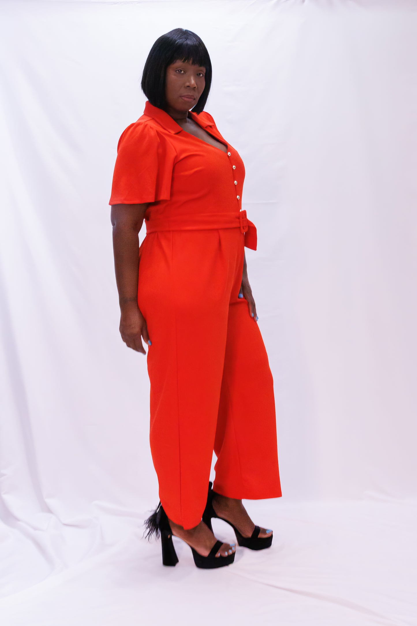 Belted Mechanic-style Jumpsuit