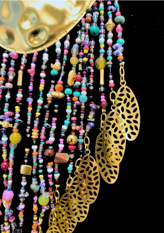 Mixed Bead Gemstone Bib Necklace