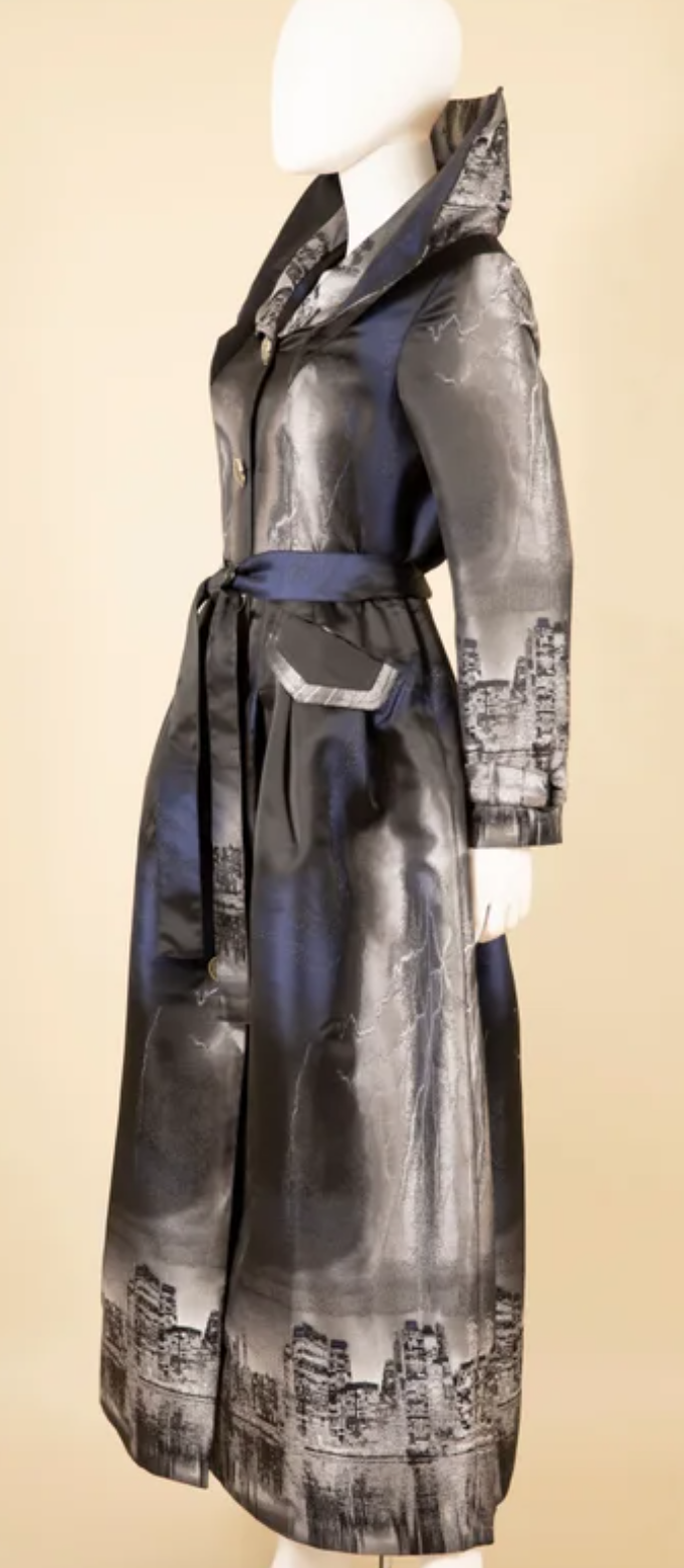 Midnight Skyline Coat Dress