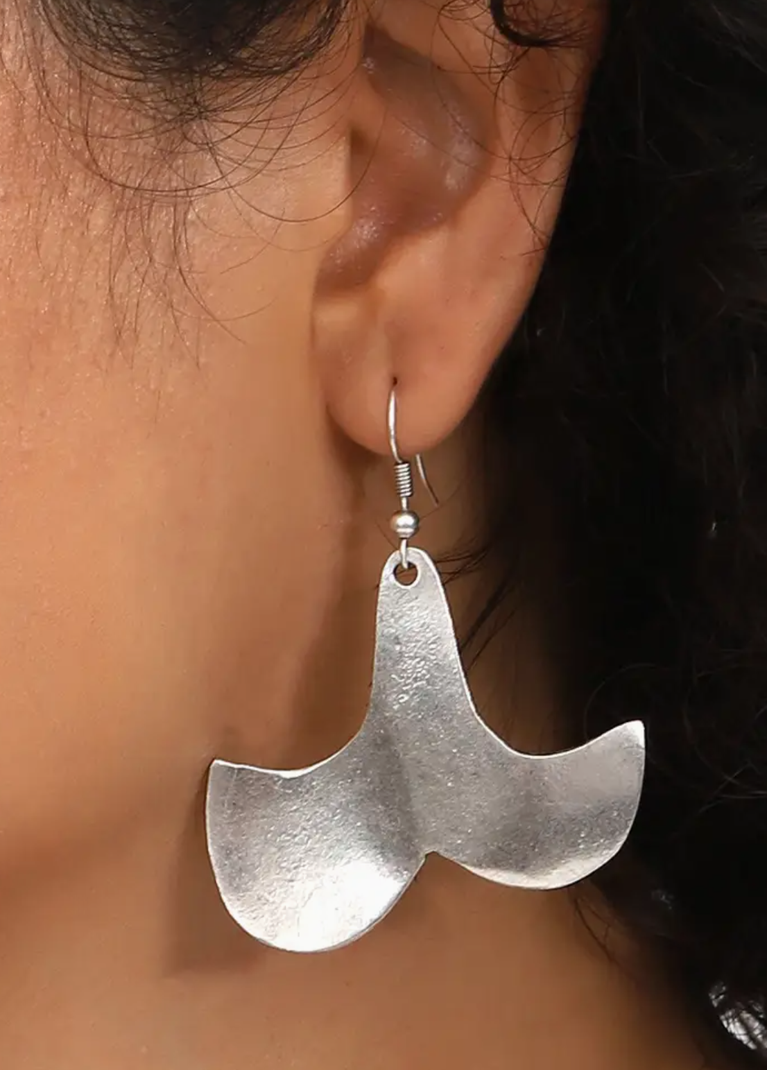 Antique Silver Boho Leaf Necklace Set