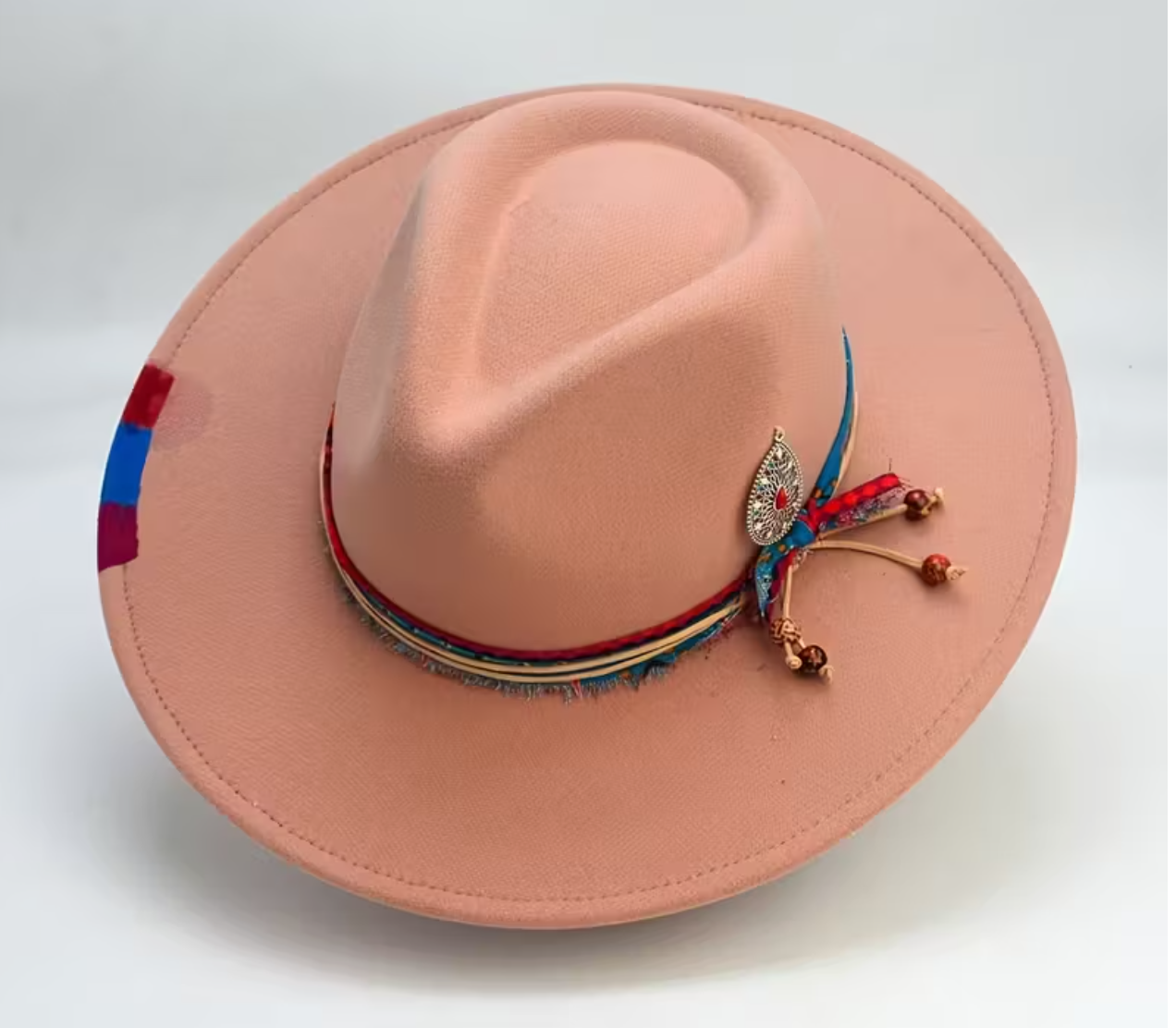 Designer Embellished Felt Fedora