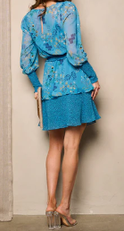 Printed Tiered Mini-Dress