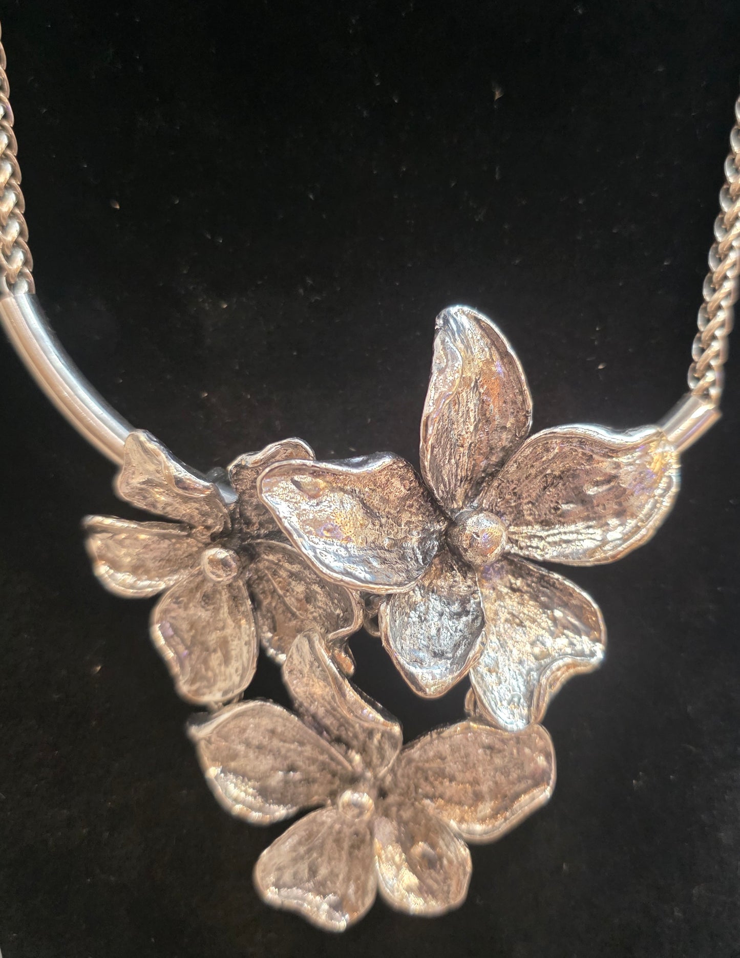 Floral Cluster Bib Necklace