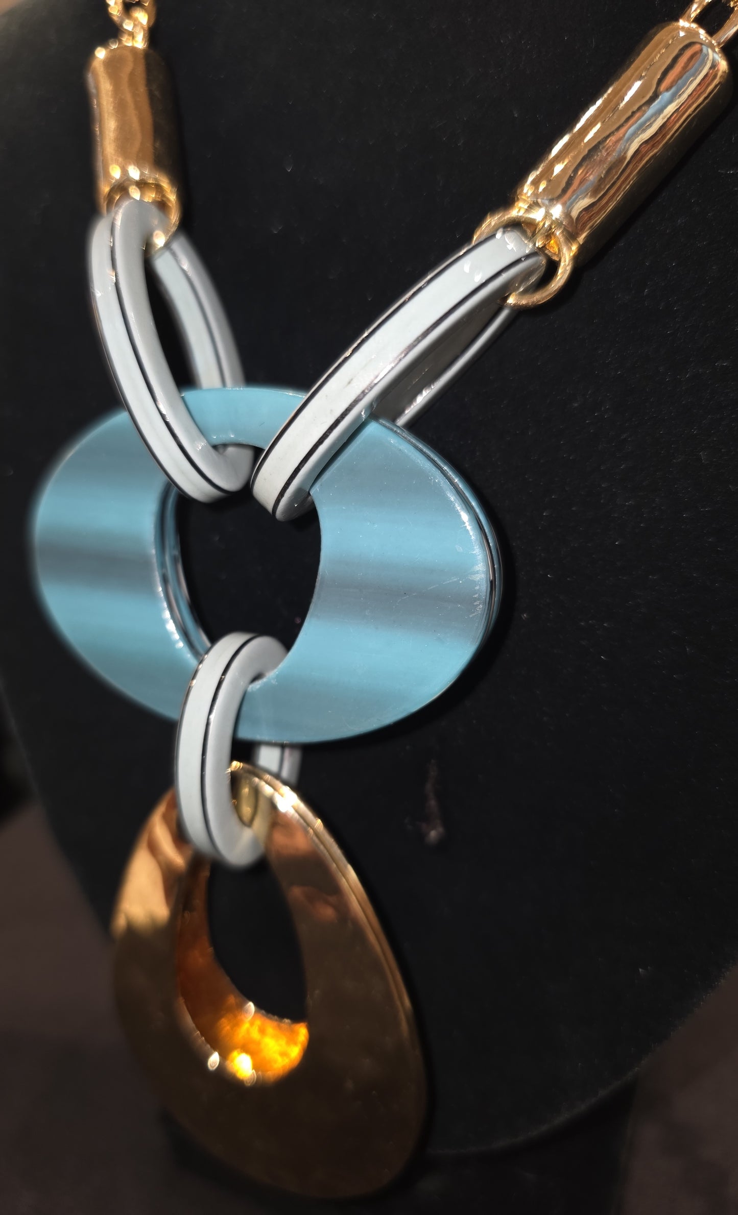 Hammered Drop Pendant Necklace