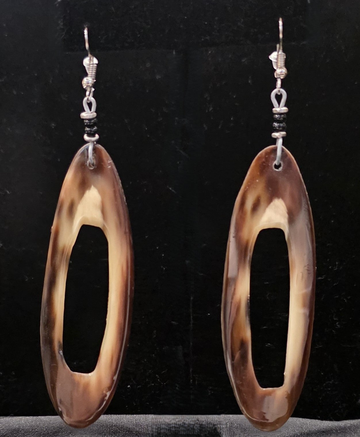 Carved Horn Tribal Earrings