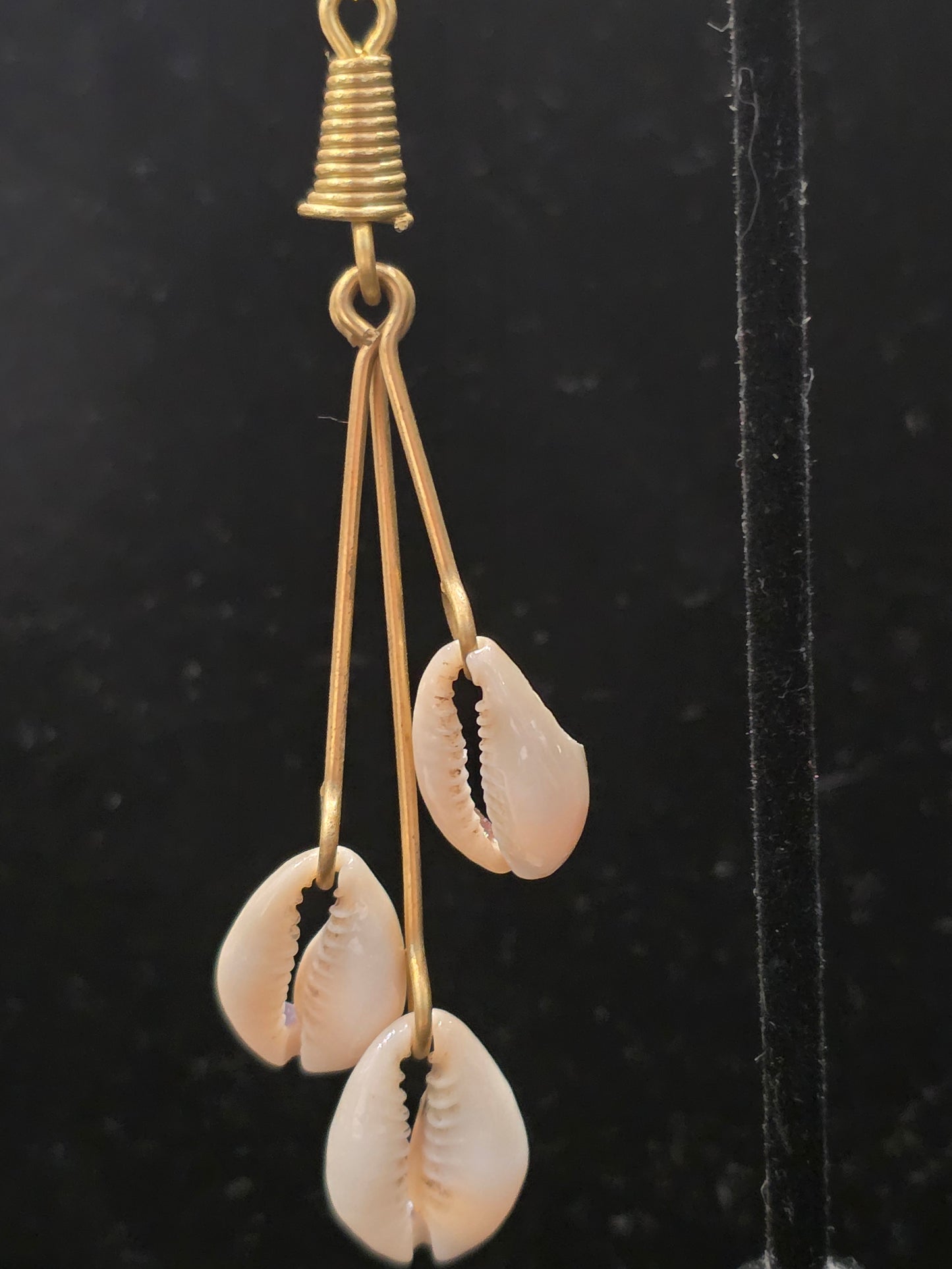 Staggered Cowry Shell Earrings