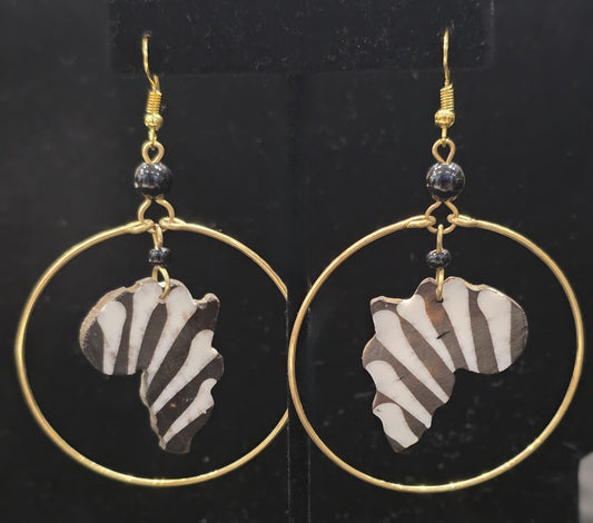 Brass & Bone Tribal Earrings