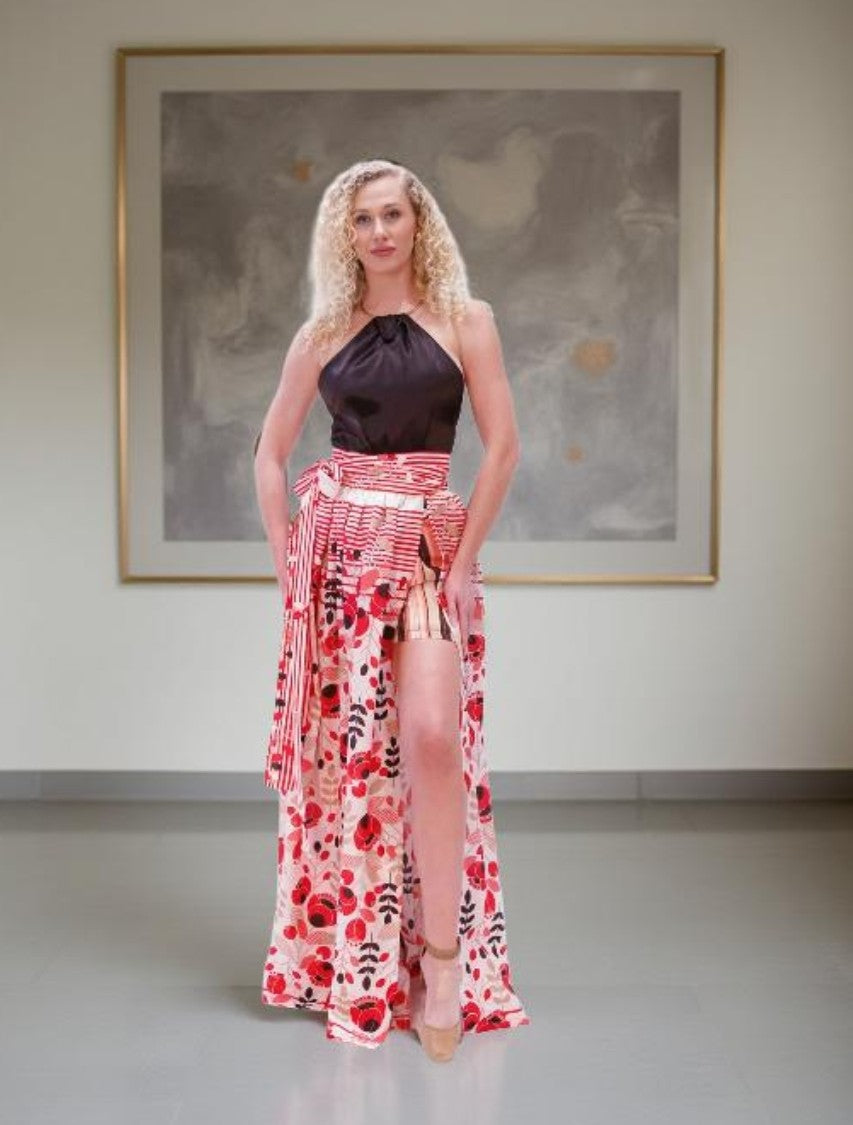 3pc Couture Summer Set (Shorts, Top and Wrap Skirt)