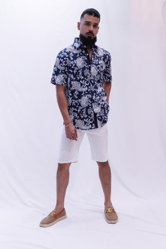 Ellie Balleh Men's Short Sleeve Camp Shirt