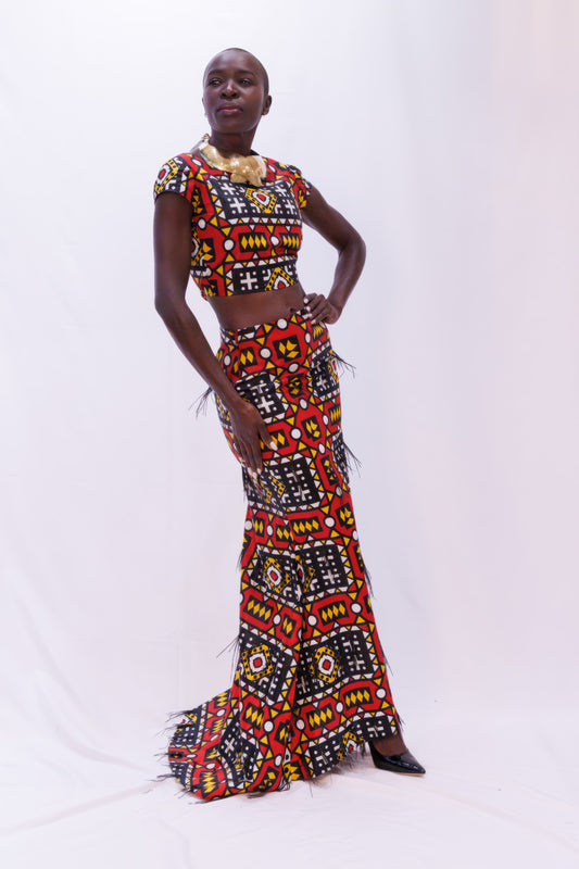 Couture Mud Clothe African Print Gown