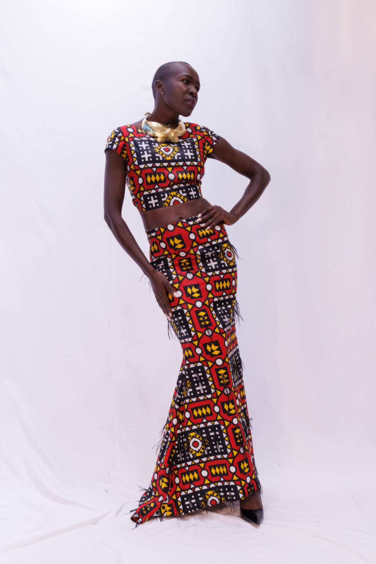 Couture Mud Clothe African Print Gown