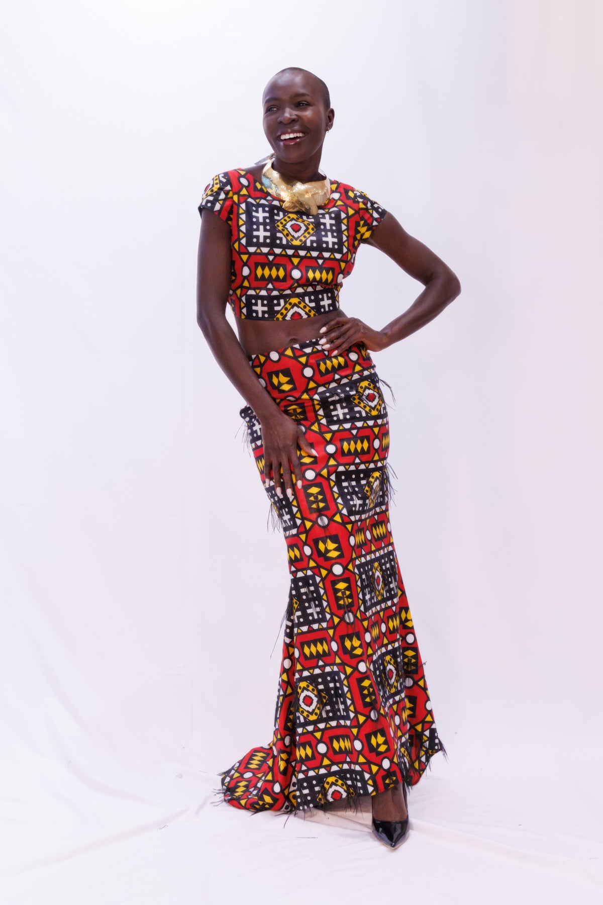 Couture Mud Clothe African Print Gown