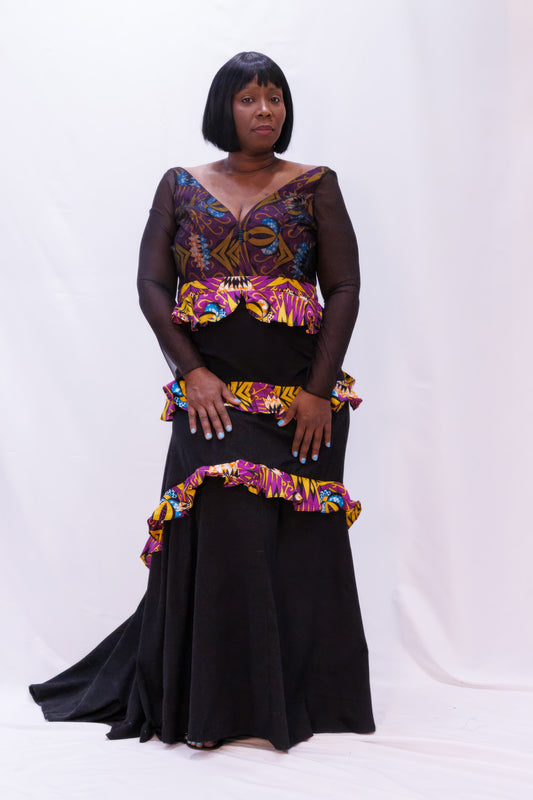 Couture Tiered African Inspired Gown
