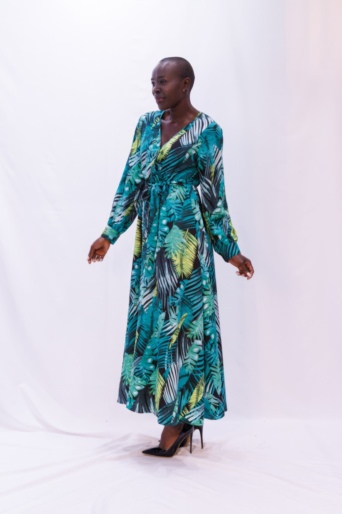 Flowing Rainforest Midi Dress