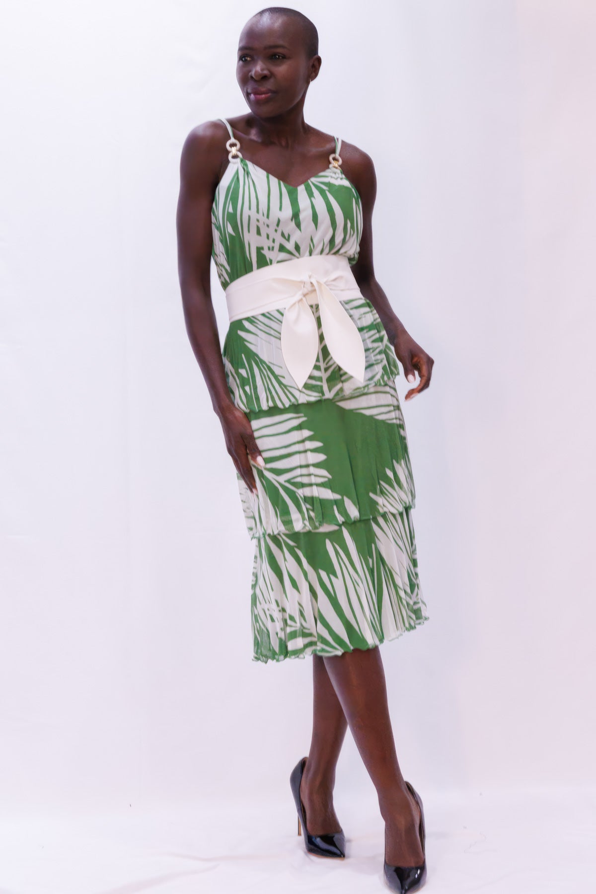 Tiered Tropic Print Sundress