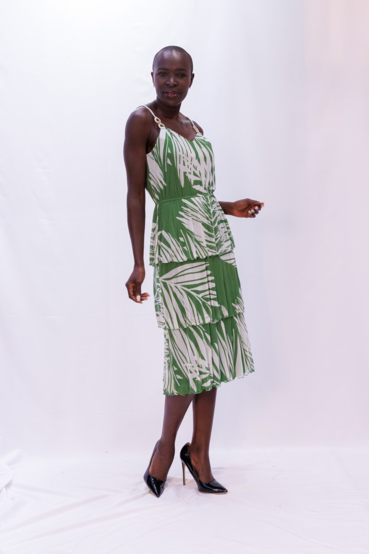 Tiered Tropic Print Sundress