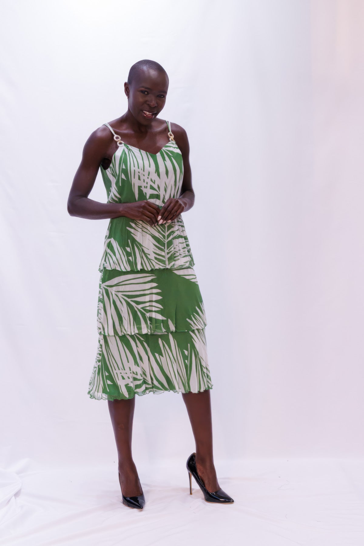 Tiered Tropic Print Sundress