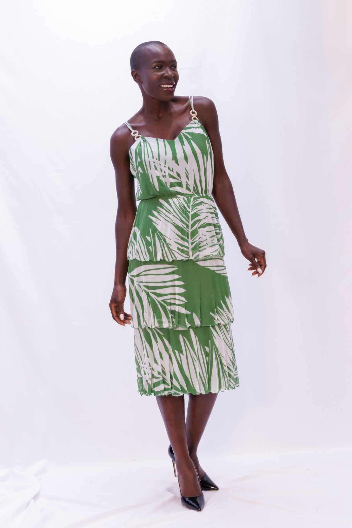 Tiered Tropic Print Sundress