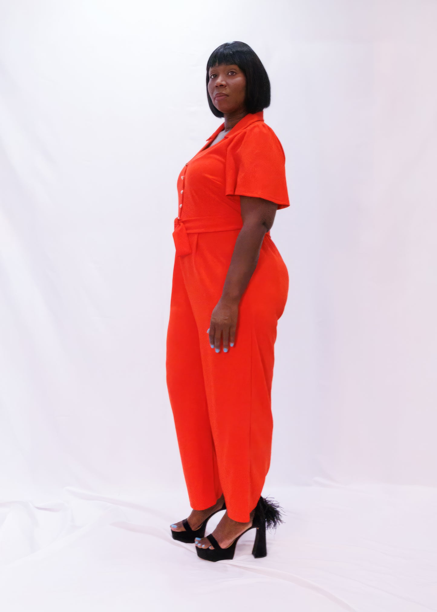 Belted Mechanic-style Jumpsuit