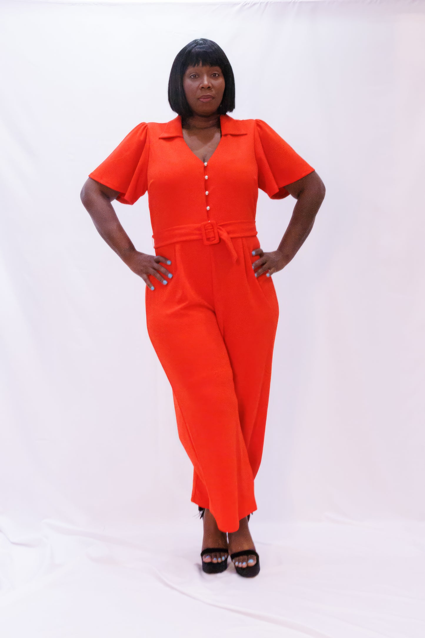 Belted Mechanic-style Jumpsuit