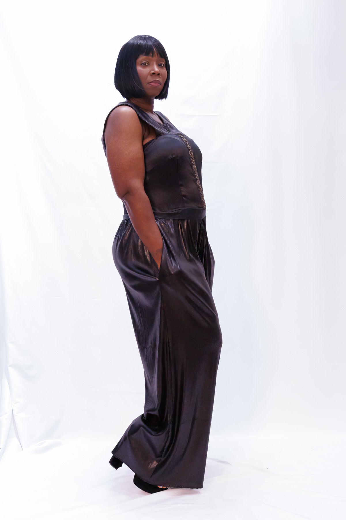 Sequin Couture Power Jumpsuit