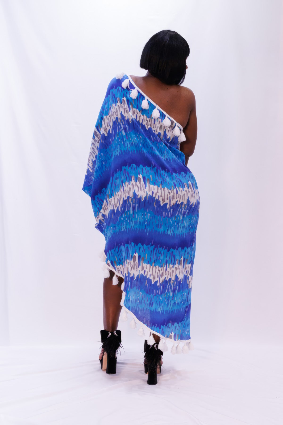 Coastal One Shoulder Cut-a-Way Dress