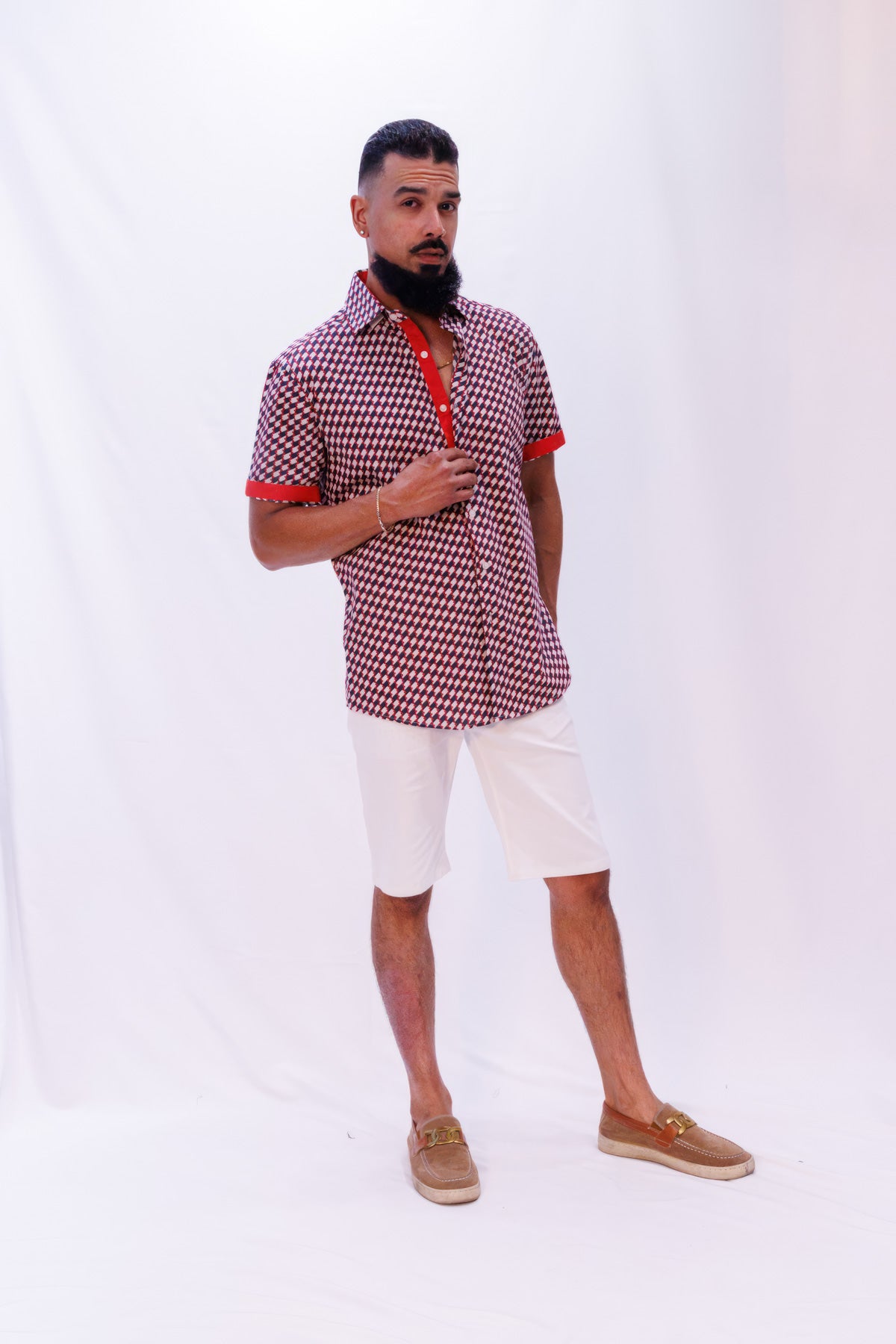 Ellie Balleh Men's Short Sleeve Camp Shirt
