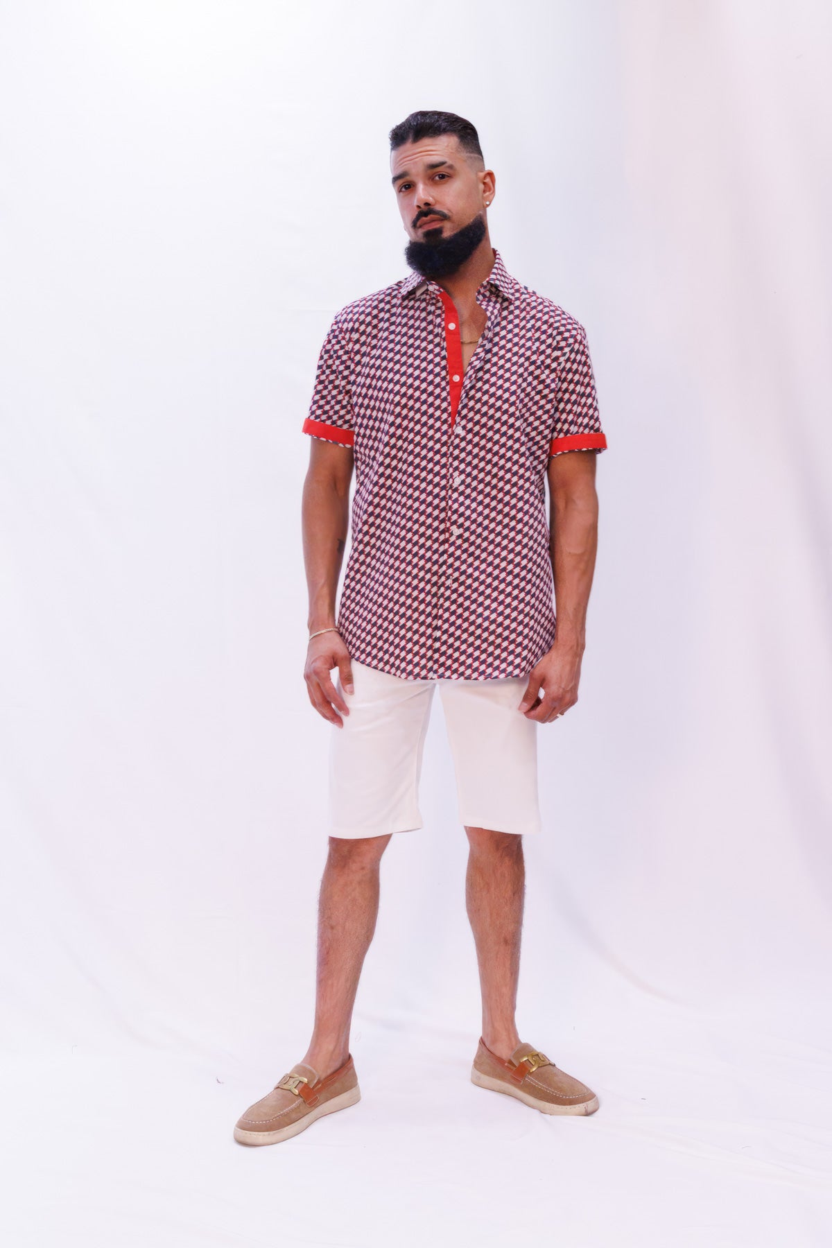 Ellie Balleh Men's Short Sleeve Camp Shirt