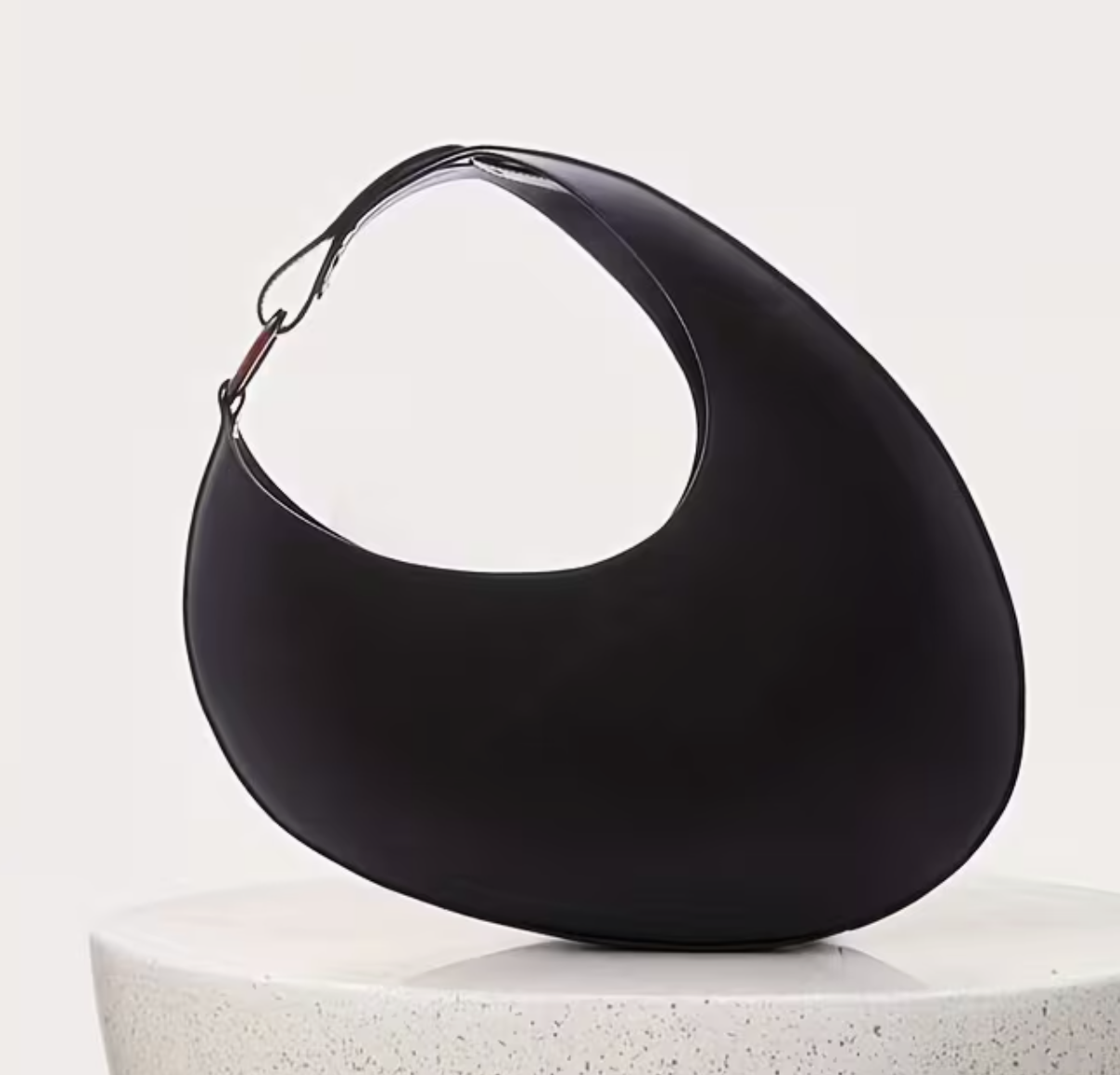 Elliptical Leather Shoulder Bag