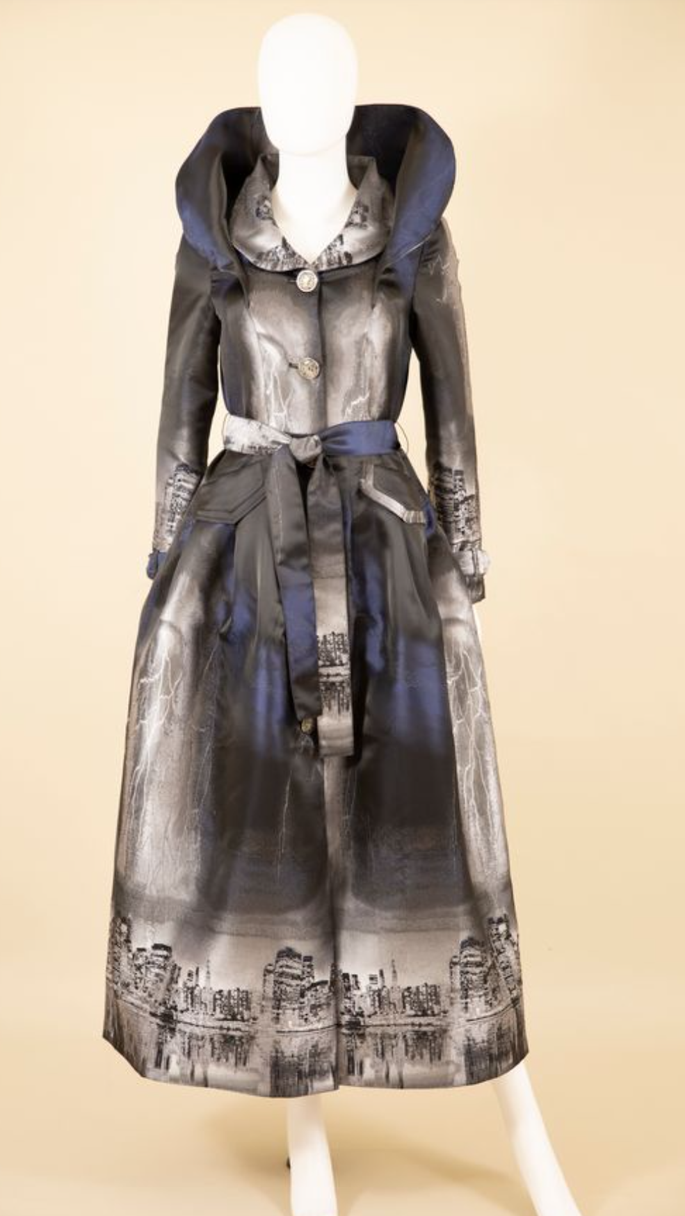 Midnight Skyline Coat Dress