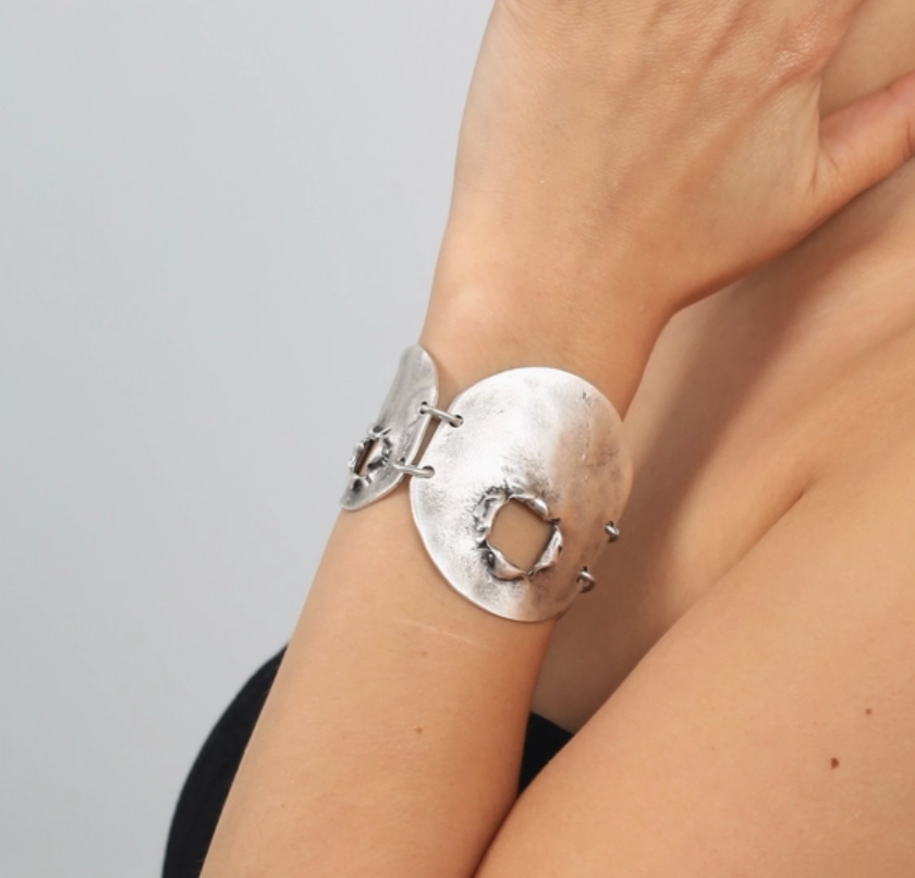 Antique Silver Breakthrough Statement Bracelet