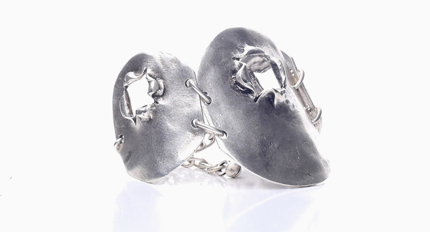 Antique Silver Breakthrough Statement Bracelet