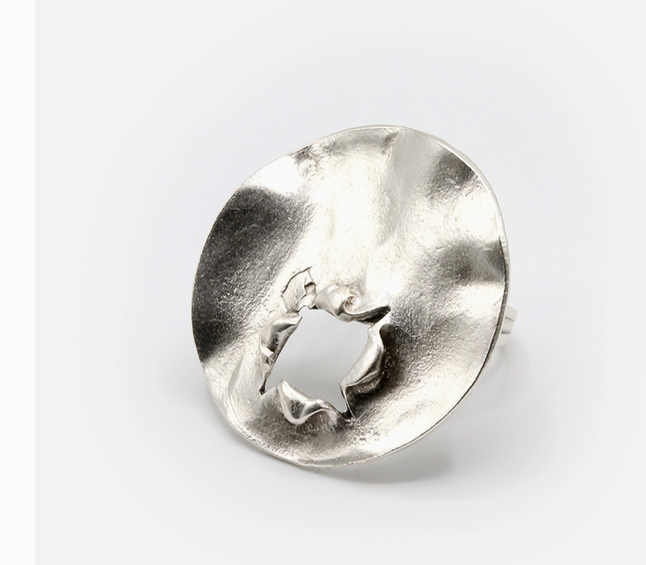 Antique Silver Breakthrough Statement Ring