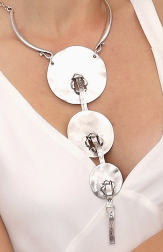 Antique Silver Breakthrough Statement Necklace Set