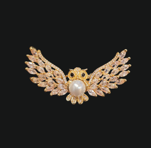 Rhinestone Owl Statement Ring
