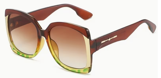Oversized Tortoise Shell Print Sunglasses