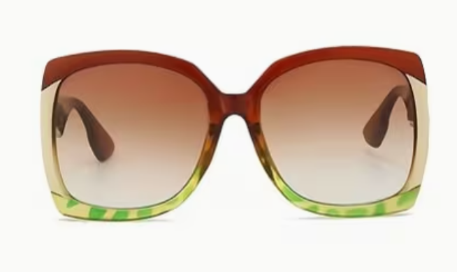 Oversized Tortoise Shell Print Sunglasses