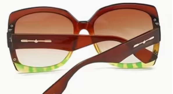 Oversized Tortoise Shell Print Sunglasses