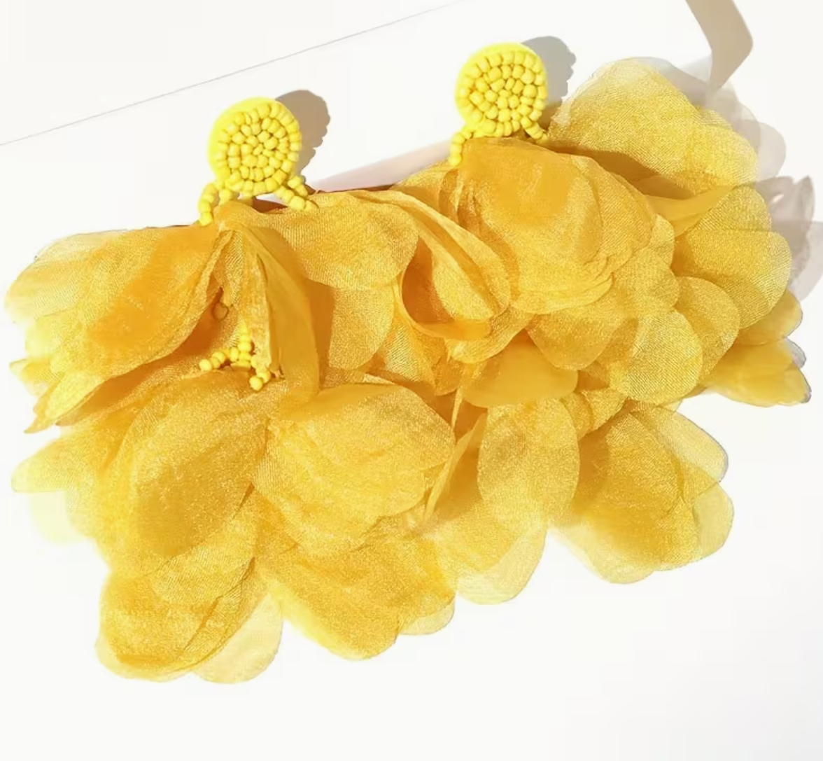 Scarf Petal Earrings