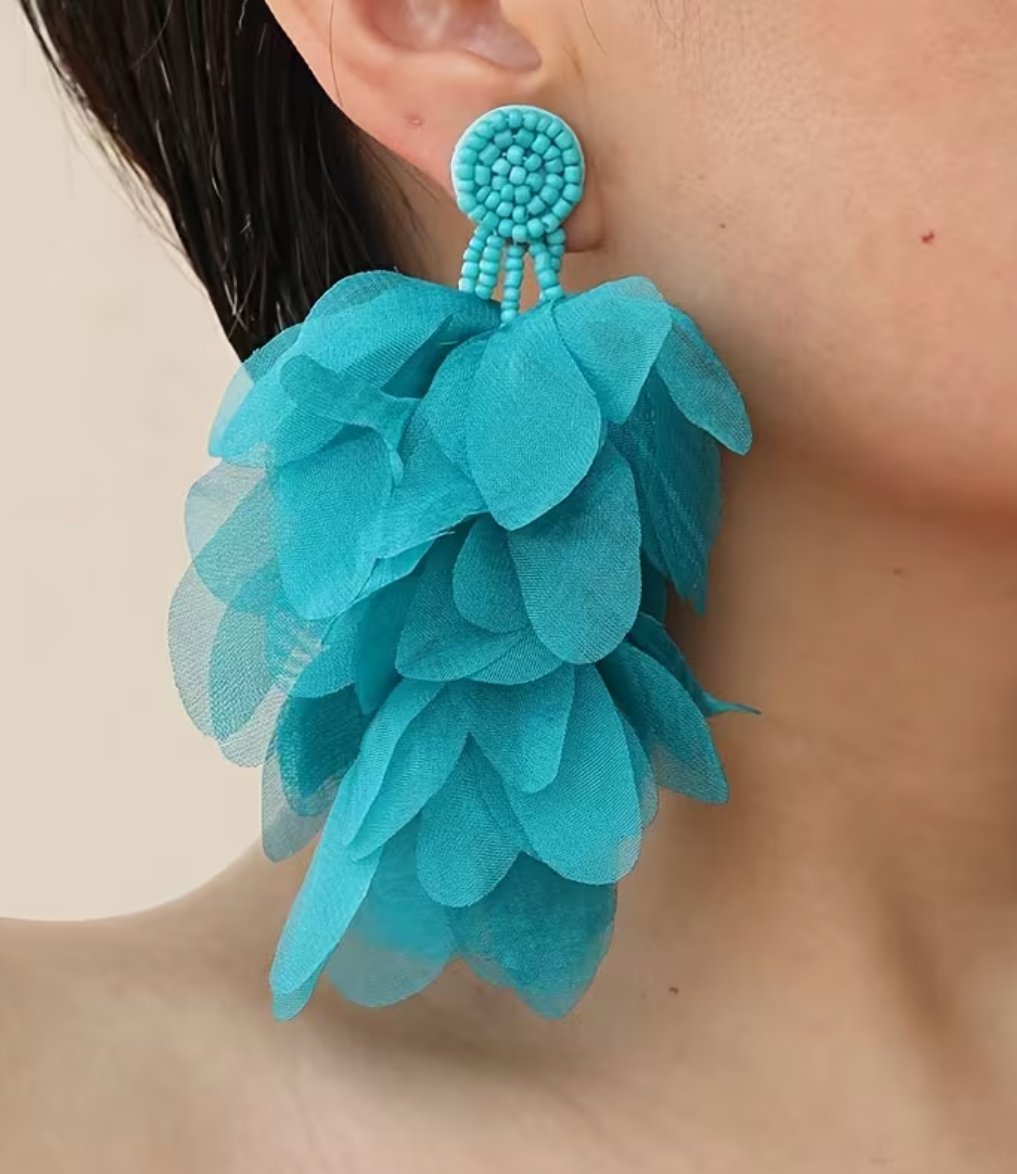 Scarf Petal Earrings