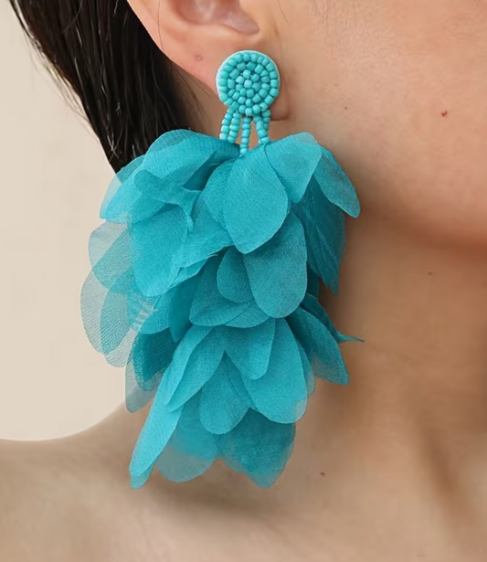 Scarf Petal Earrings