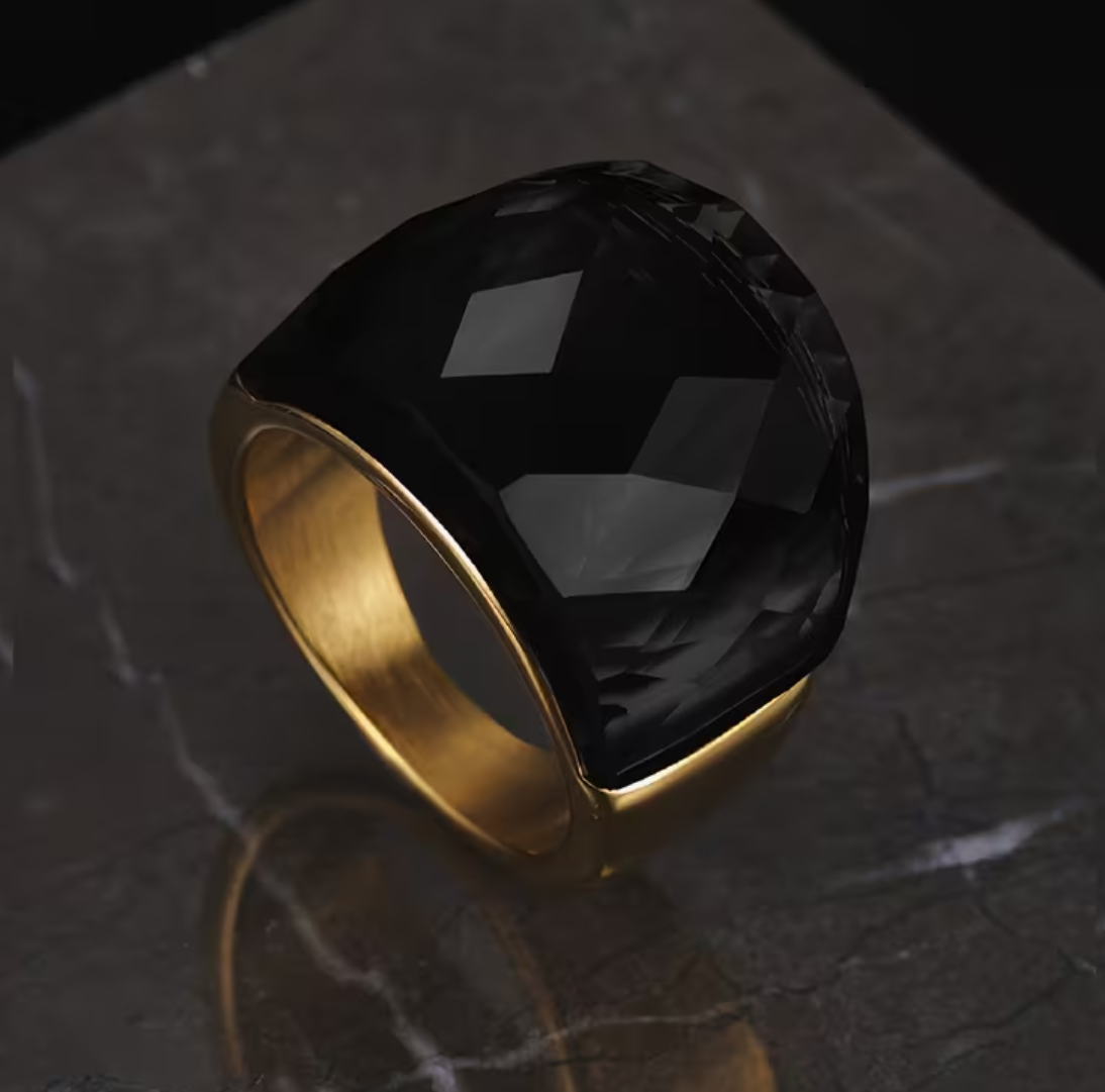 Chunky Multi-Faceted Crystal Ring