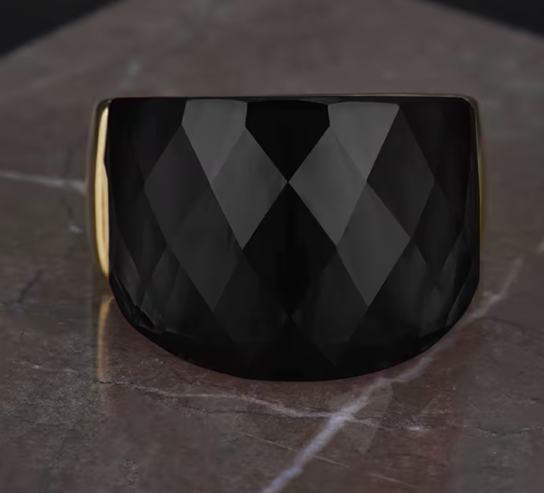 Chunky Multi-Faceted Crystal Ring