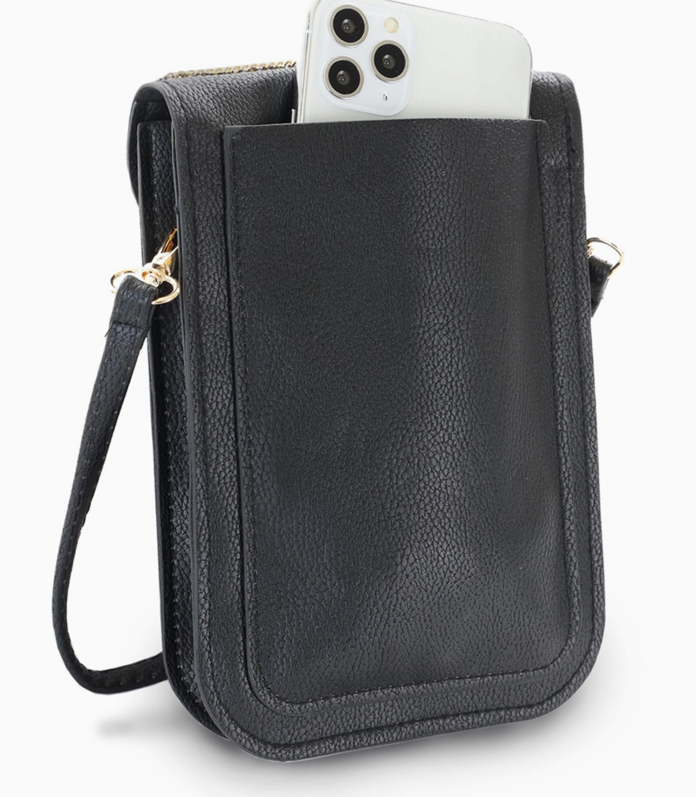 Hand-beaded Vegan Leather Crossbody
