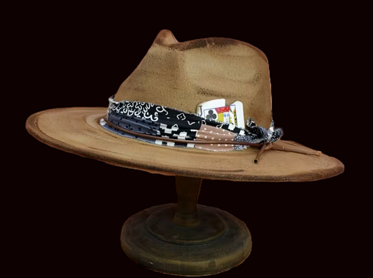 Designer Embellished Felt Fedora