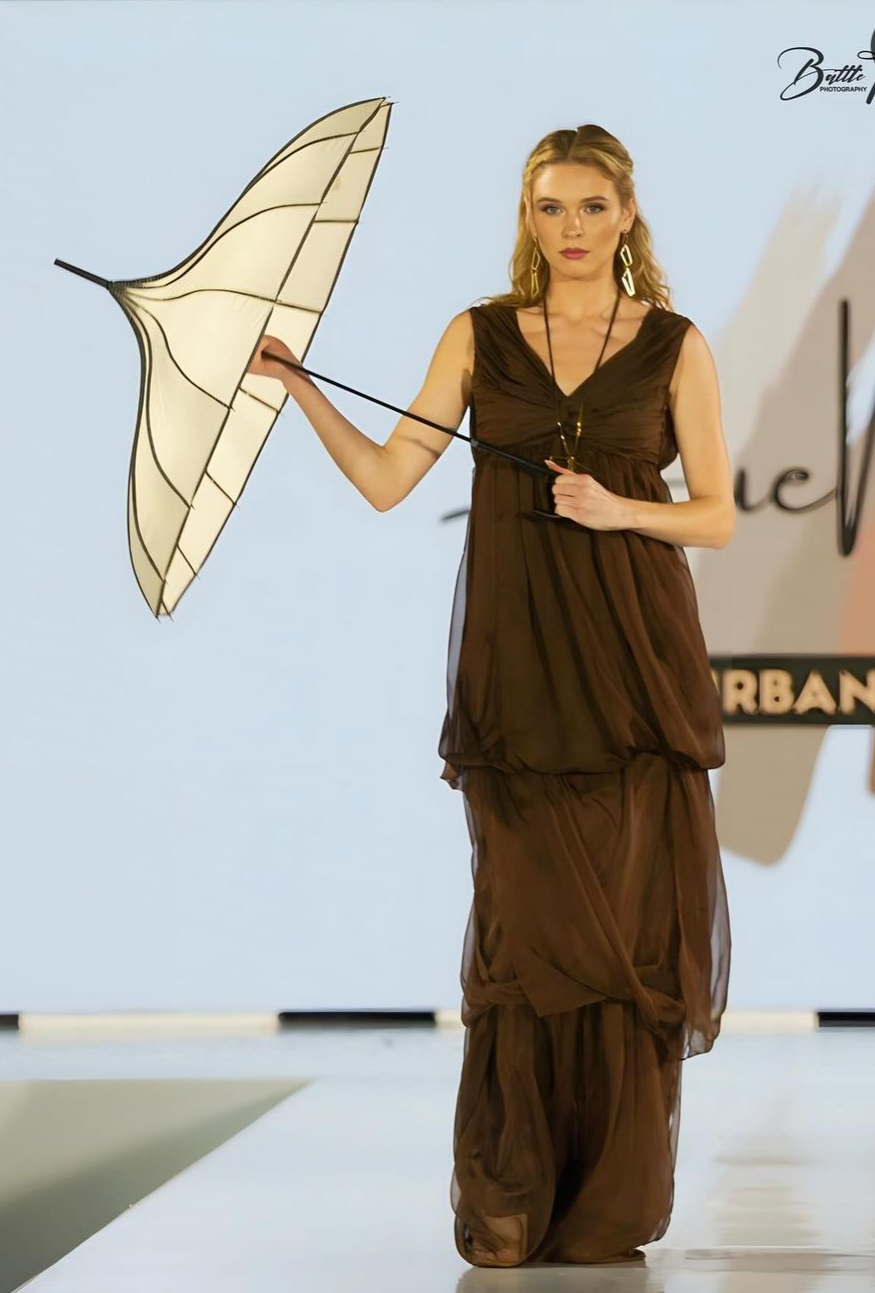 Chocolate Chiffon Tulip Gown